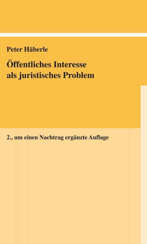 Cover-Bild Öffentliches Interesse als juristisches Problem