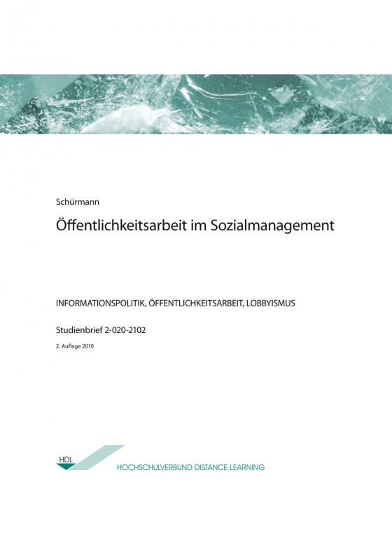 Cover-Bild Öffentlichkeitsarbeit im Sozialmanagement