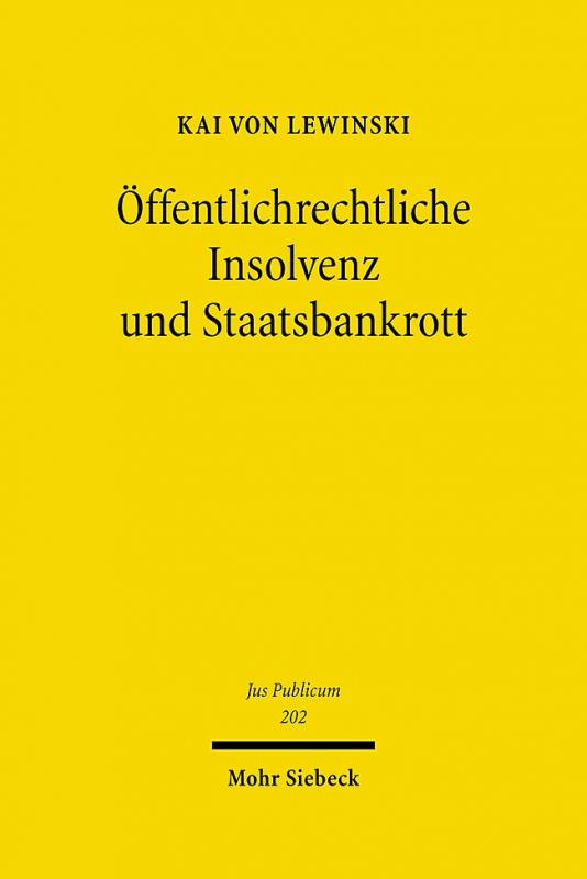 Cover-Bild Öffentlichrechtliche Insolvenz und Staatsbankrott