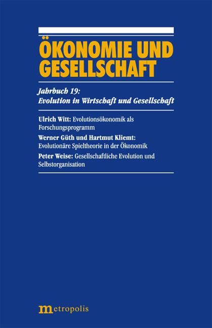 Cover-Bild Ökonomie und Gesellschaft / Evolution ind Wirtschaft und Gesellschaft