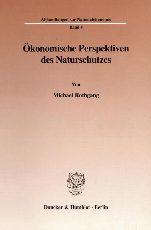 Cover-Bild Ökonomische Perspektiven des Naturschutzes.