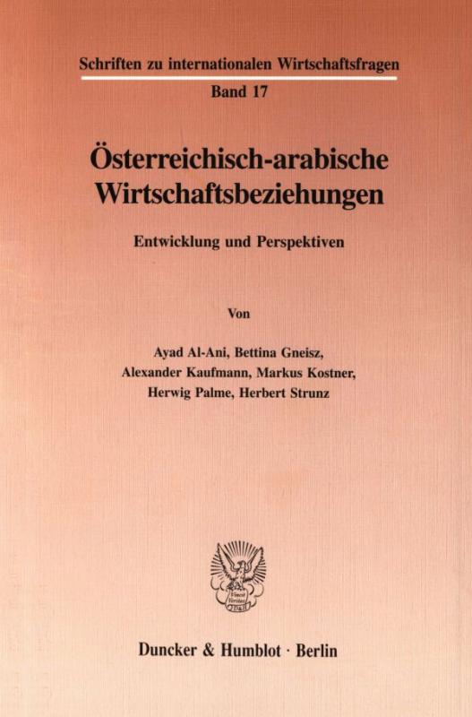 Cover-Bild Österreichisch-arabische Wirtschaftsbeziehungen.