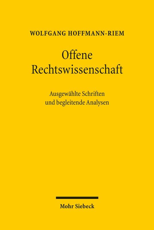 Cover-Bild Offene Rechtswissenschaft