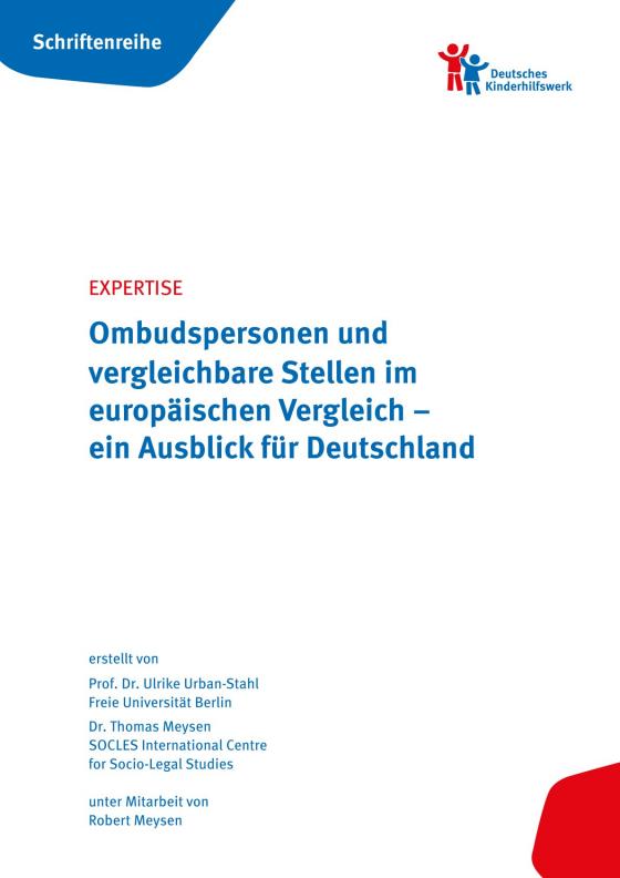 Cover-Bild Ombudspersonen und vergleichbare Stellen im europäischen Vergleich – ein Ausblick für Deutschland