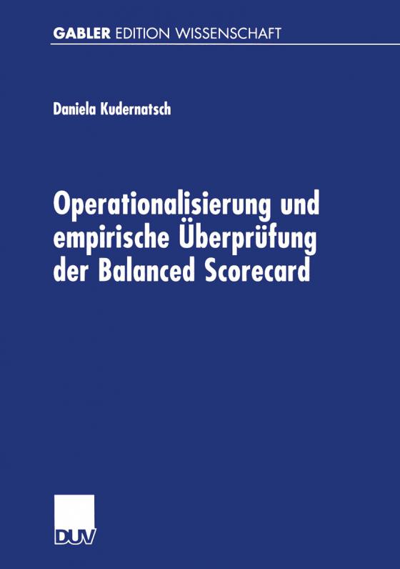 Cover-Bild Operationalisierung und empirische Überprüfung der Balanced Scorecard