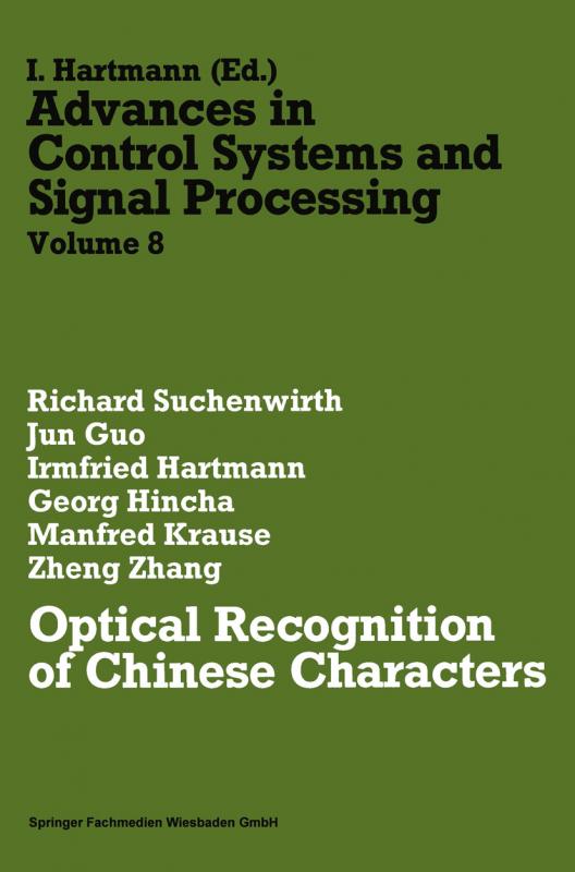 Cover-Bild Optical Recognition of Chinese Characters