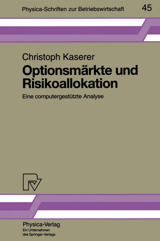 Cover-Bild Optionsmärkte und Risikoallokation