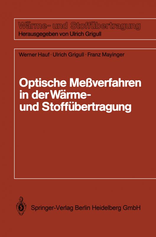 Cover-Bild Optische Meßverfahren der Wärme- und Stoffäbertragung