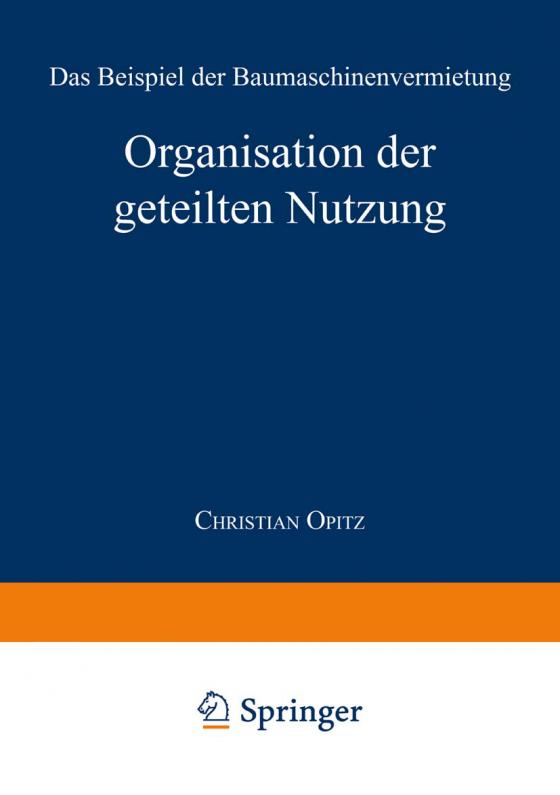 Cover-Bild Organisation der geteilten Nutzung