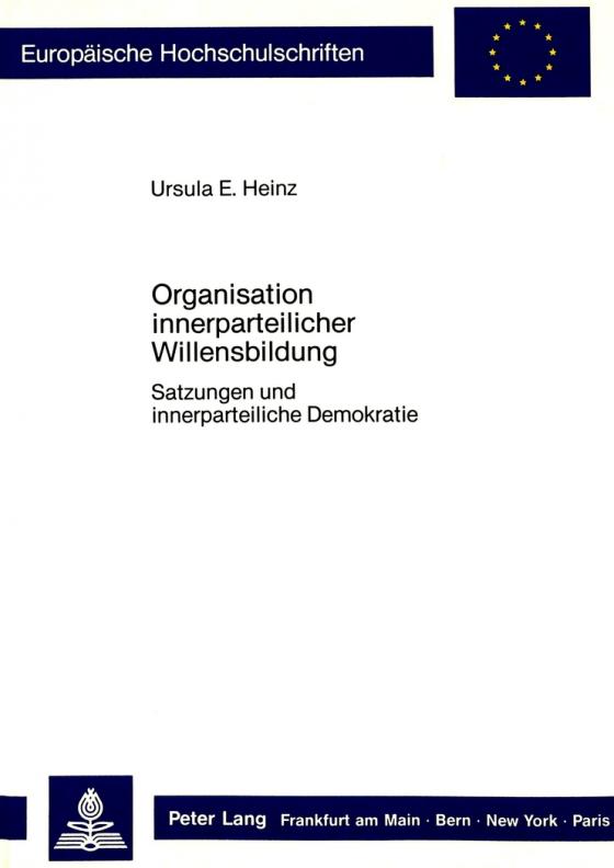 Cover-Bild Organisation innerparteilicher Willensbildung