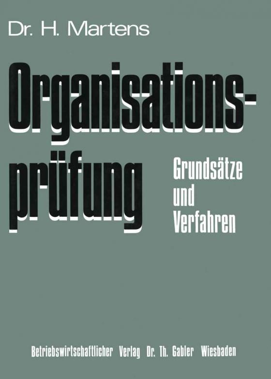 Cover-Bild Organisationsprüfung