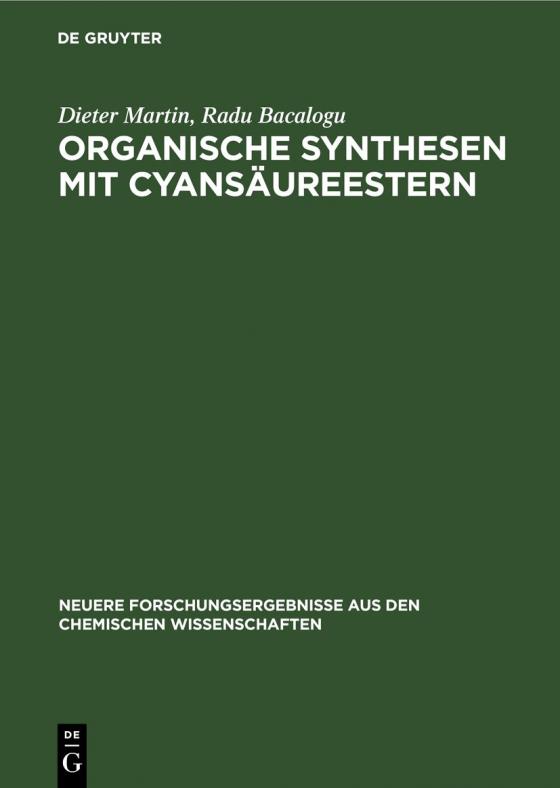 Cover-Bild Organische Synthesen mit Cyansäureestern