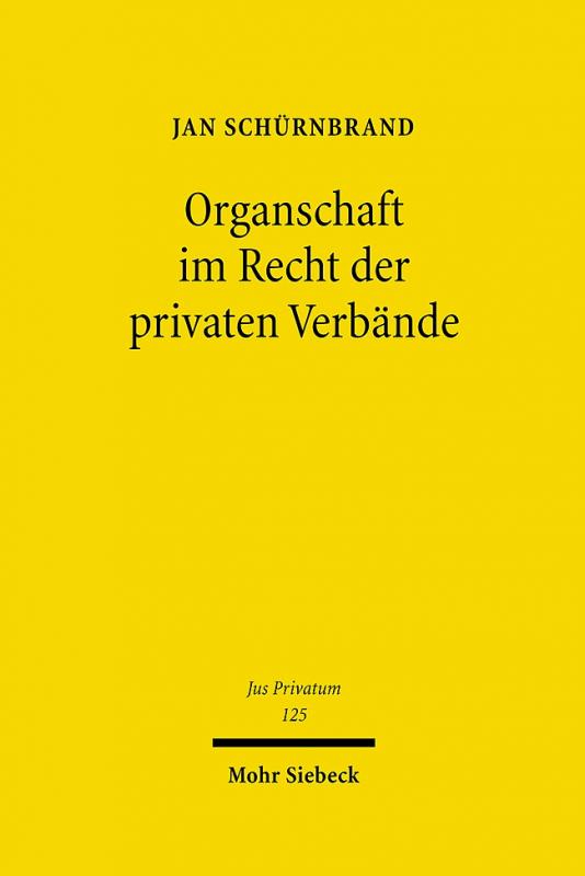 Cover-Bild Organschaft im Recht der privaten Verbände