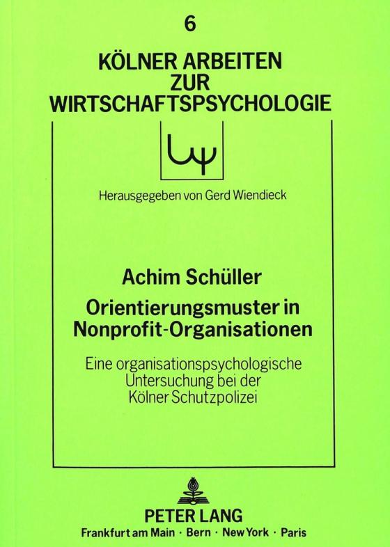 Cover-Bild Orientierungsmuster in Nonprofit-Organisationen