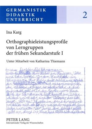 Cover-Bild Orthographieleistungsprofile von Lerngruppen der frühen Sekundarstufe I