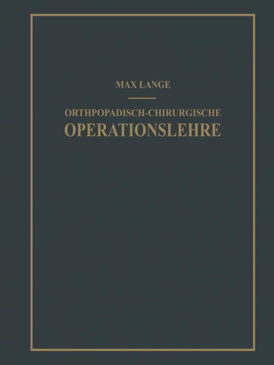 Cover-Bild Orthopädisch-chirurgische Operationslehre