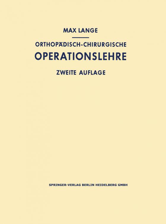 Cover-Bild Orthopädisch-chirurgische Operationslehre
