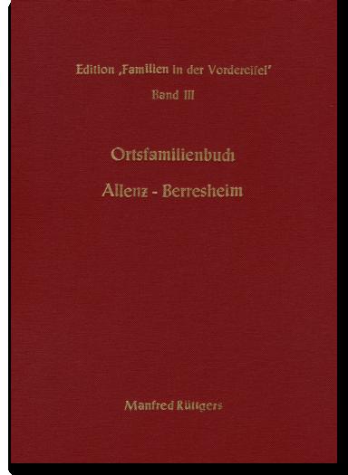 Cover-Bild Ortsfamilienbuch Allenz-Berresheim 1653-1970