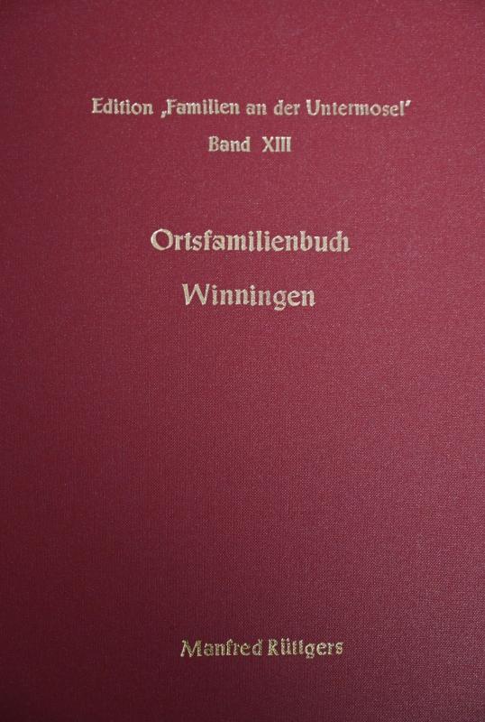 Cover-Bild Ortsfamilienbuch Winningen 1798 – 1993