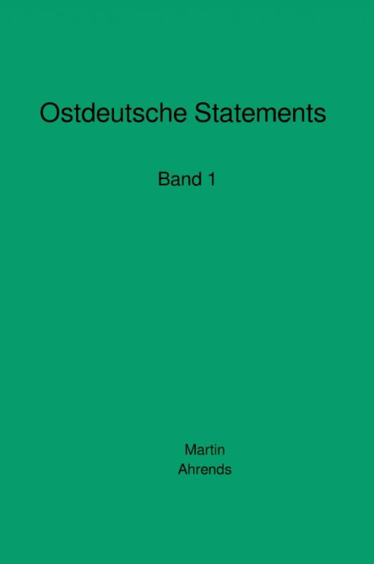 Cover-Bild Ostdeutsche Statements