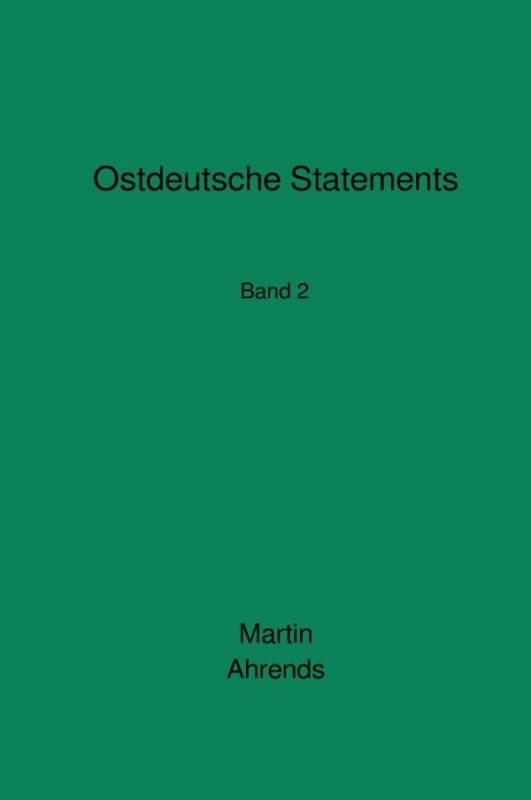 Cover-Bild Ostdeutsche Statements