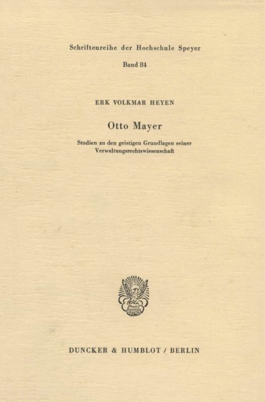Cover-Bild Otto Mayer.