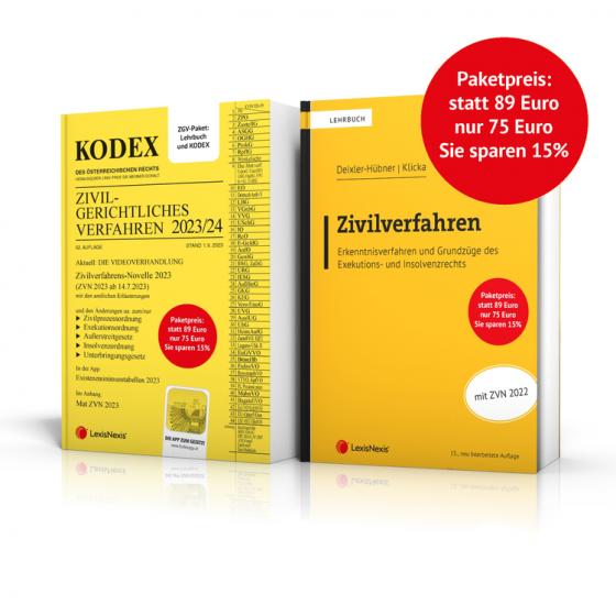 Cover-Bild PAKET ZGV - Lehrbuch Zivilverfahren & Kodex ZGV