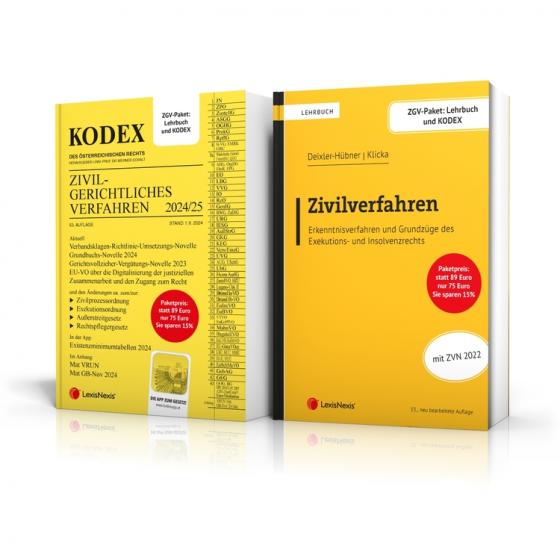 Cover-Bild PAKET ZGV - Lehrbuch Zivilverfahren & Kodex ZGV