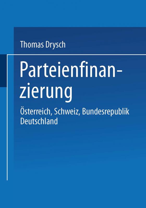 Cover-Bild Parteienfinanzierung