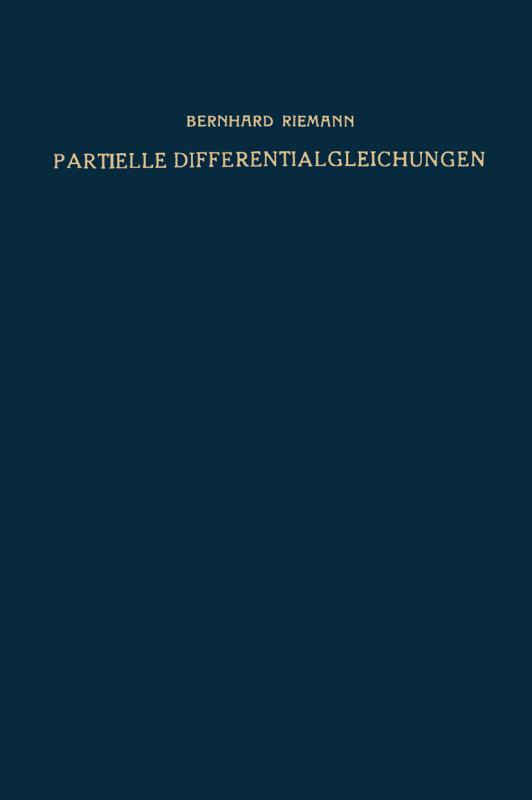 Cover-Bild Partielle Differentialgleichungen und ihre Anwendungen auf physikalische Fragen