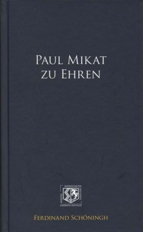 Cover-Bild Paul Mikat zu Ehren