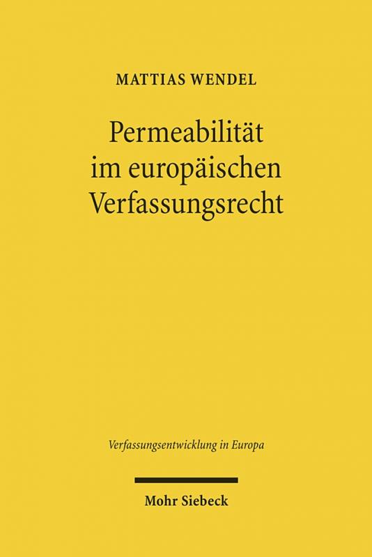 Cover-Bild Permeabilität im europäischen Verfassungsrecht