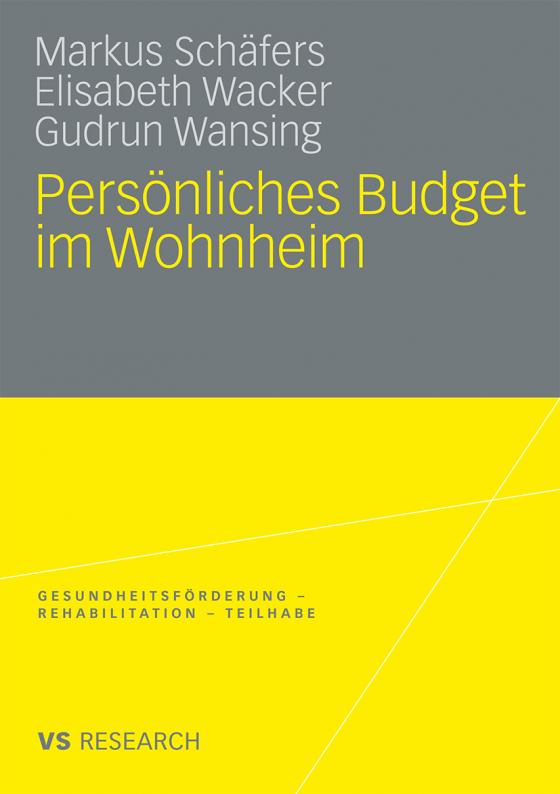 Cover-Bild Persönliches Budget im Wohnheim