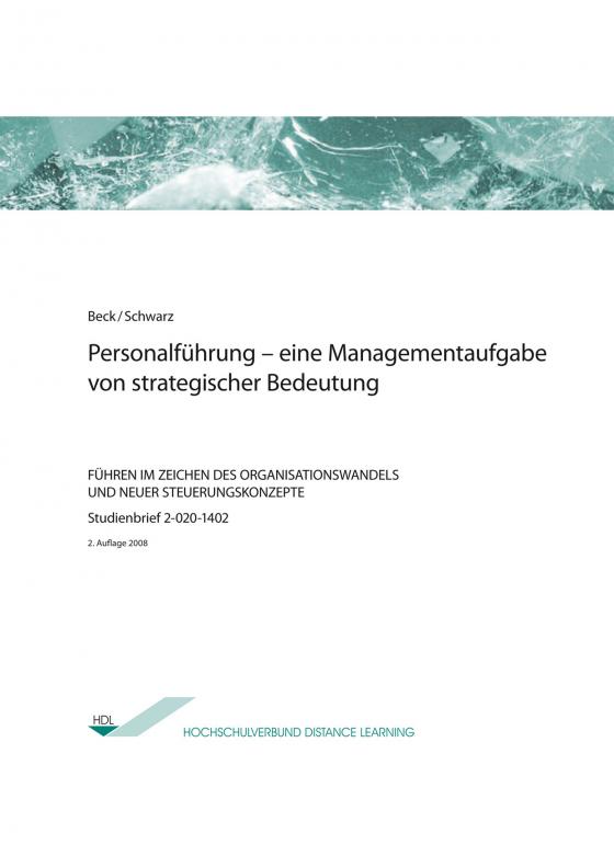 Cover-Bild Personalführung- eine Managementaufgabe von strategischer Bedeutung