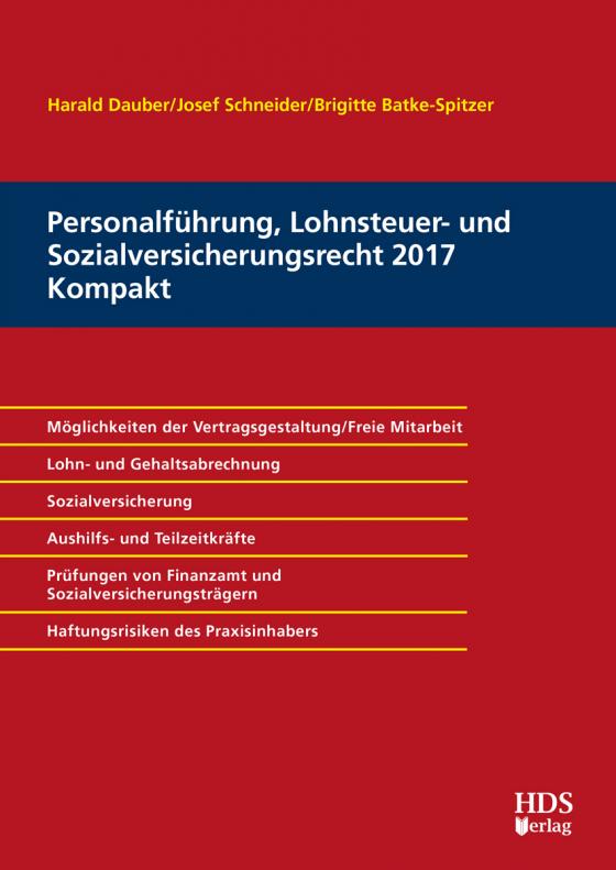 Cover-Bild Personalführung, Lohnsteuer- und Sozialversicherungsrecht 2017 Kompakt