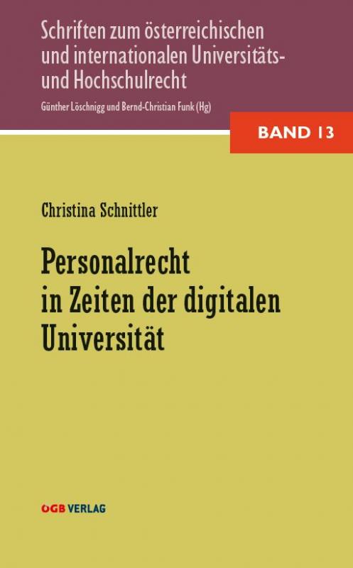 Cover-Bild Personalrecht in Zeiten der digitalen Universität