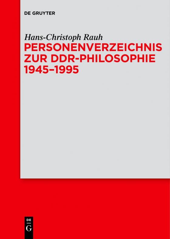 Cover-Bild Personenverzeichnis zur DDR-Philosophie 1945–1995