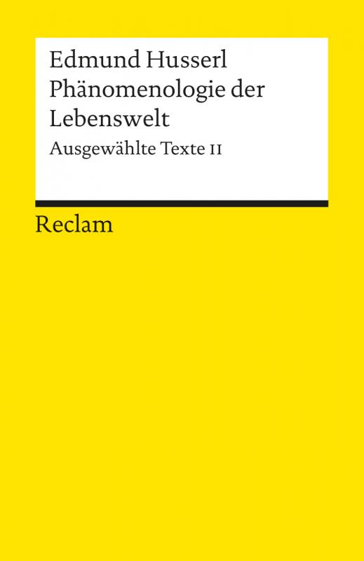 Cover-Bild Phänomenologie der Lebenswelt. Ausgewählte Texte II