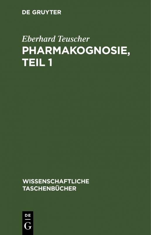 Cover-Bild Pharmakognosie, Teil 1