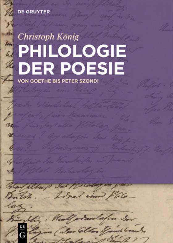 Cover-Bild Philologie der Poesie