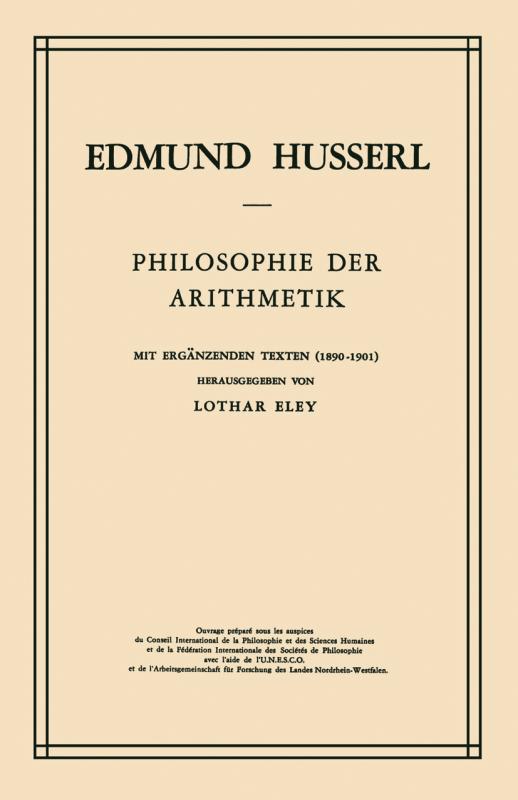 Cover-Bild Philosophie der Arithmetik