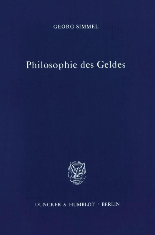 Cover-Bild Philosophie des Geldes.