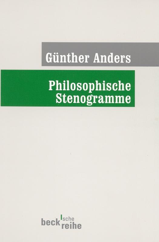 Cover-Bild Philosophische Stenogramme