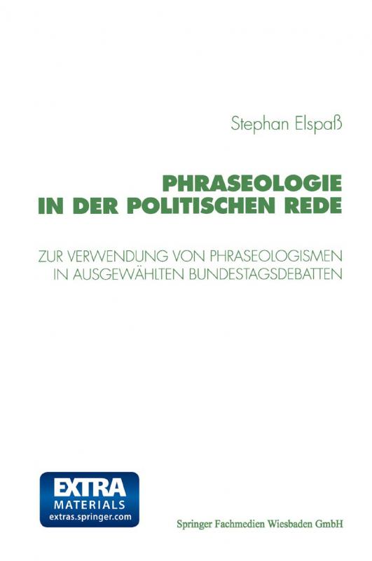 Cover-Bild Phraseologie in der Politischen Rede