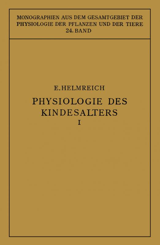 Cover-Bild Physiologie des Kindesalters