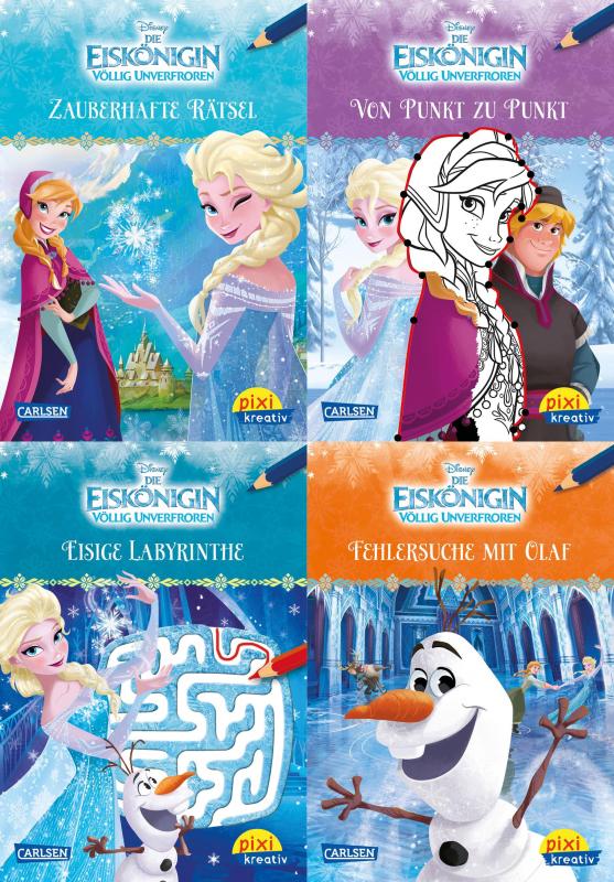 Cover-Bild Pixi kreativ 4er-Set 26: Disney: Die Eiskönigin – Völlig unverfroren (4 x 1 Exemplar)