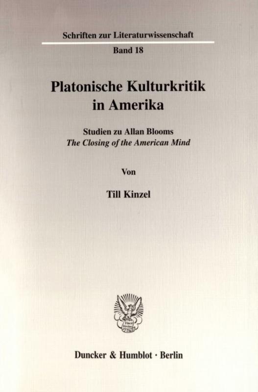 Cover-Bild Platonische Kulturkritik in Amerika.