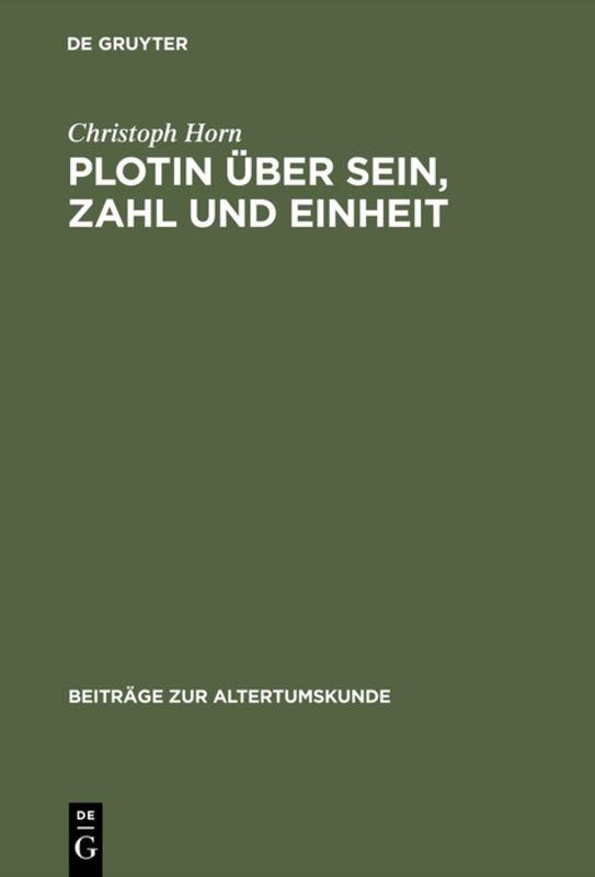 Cover-Bild Plotin über Sein, Zahl und Einheit