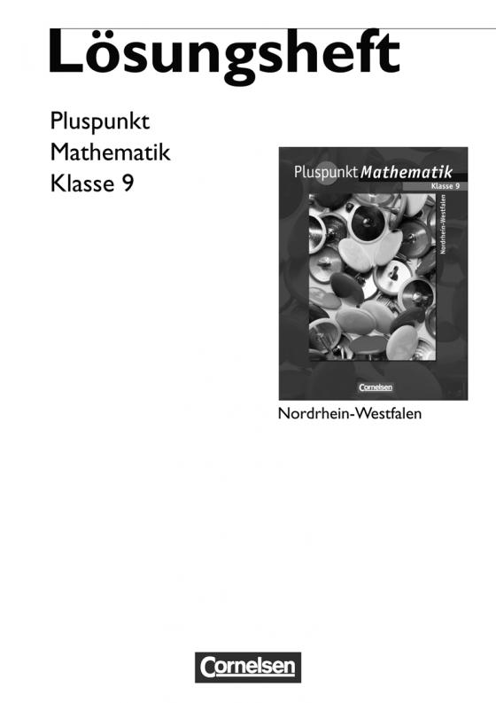 Cover-Bild Pluspunkt Mathematik - Kernlehrpläne Hauptschule Nordrhein-Westfalen / 9. Schuljahr - Lösungen zum Schülerbuch