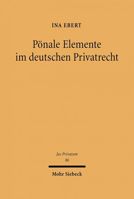 Cover-Bild Pönale Elemente im deutschen Privatrecht